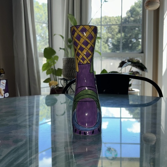 Muzeum Abstract Hand Painted Candle Holder 7 3/4” - Picture 2 of 8